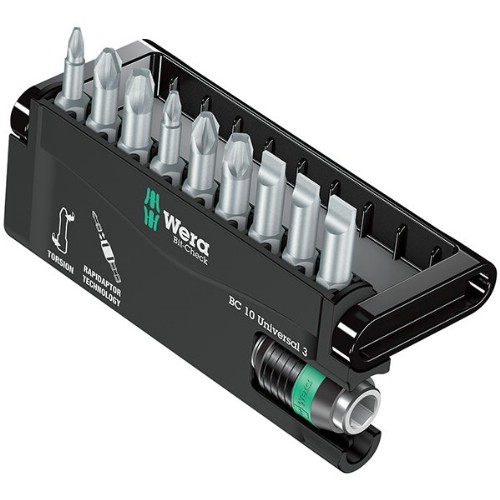 Bitssats 1/4" WERA Bit-Check 10 Universal 3