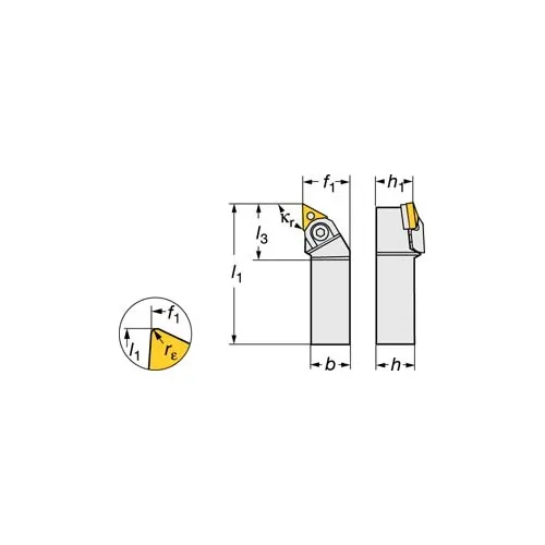 Skaftverktyg SANDVIK MTJNR/L 93° Kilklamp