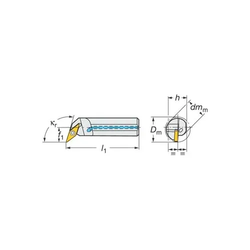 Svarvbom SANDVIK Coroturn 111 SVQCR/L 107,5° Plan