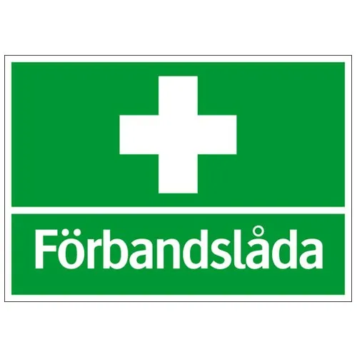 Skylt förbandslåda