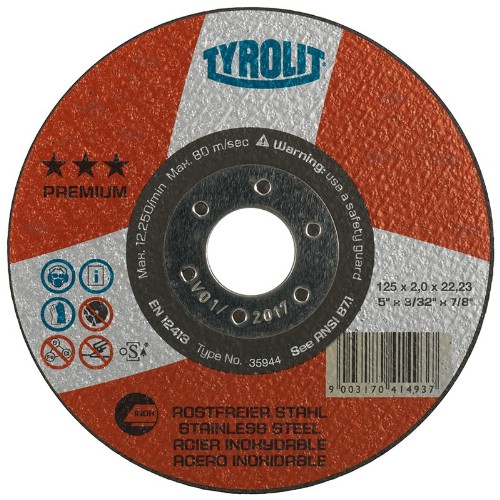 Kapskiva TYROLIT Premium Rostfritt Typ 42