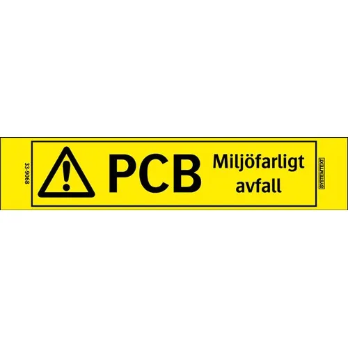 Varningstejp PCB miljöfarligt avfall