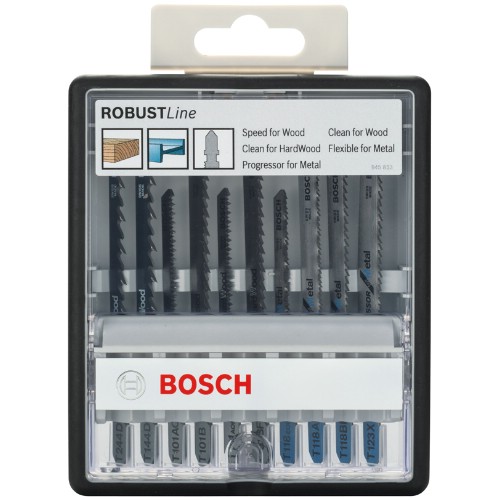 Sticksågbladsats BOSCH Robust Line 10 delar