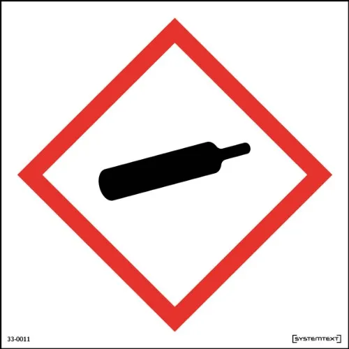 Skylt CLP-symbol gasbehållare
