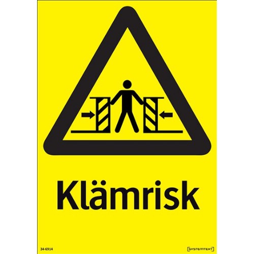 Skylt klämrisk