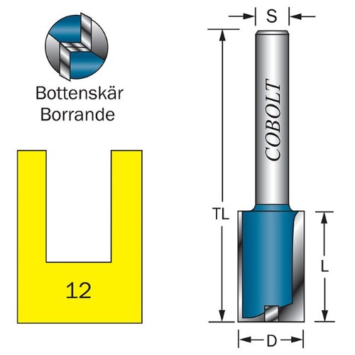 Notfräs COBOLT 6 mm skaft