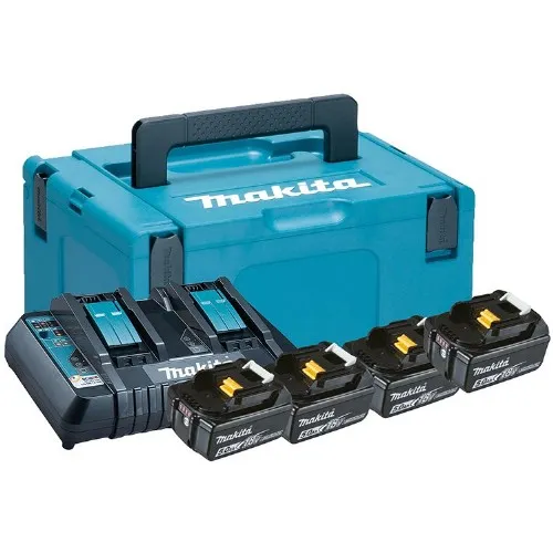 Laddare- och batteripaket MAKITA 4x18 V 5,0 Ah Li-Ion