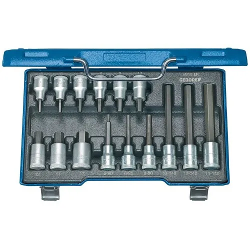 Insexhylssats 1/2" inv. mm GEDORE IN19-LKM