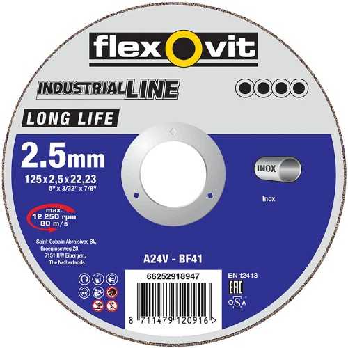 Kapskiva FLEXOVIT Industrial Line Long Life Steel Typ 41