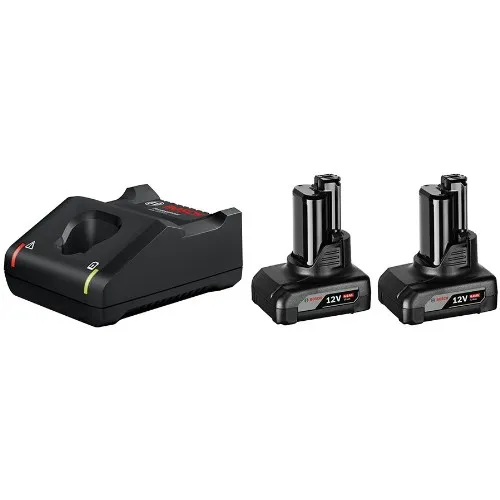 Laddare- och batteripaket BOSCH 2x12 V 6,0 Ah Li-Ion