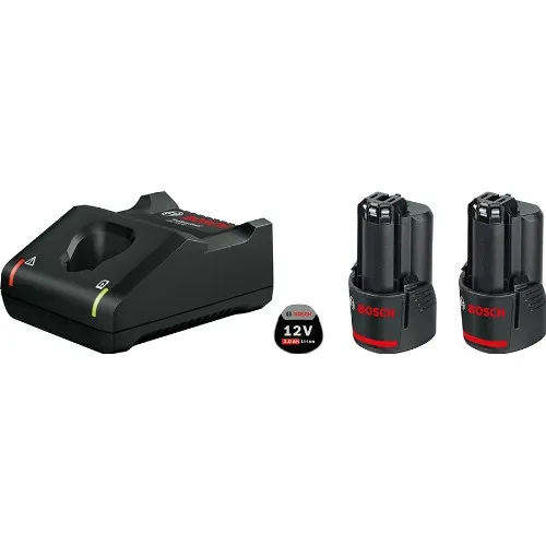 Laddare- och batteripaket BOSCH 2x12 V 2,0 Ah Li-Ion