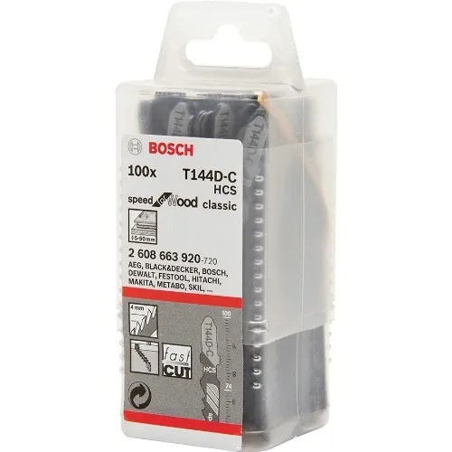 Sticksågblad BOSCH T 144 D-C Trä