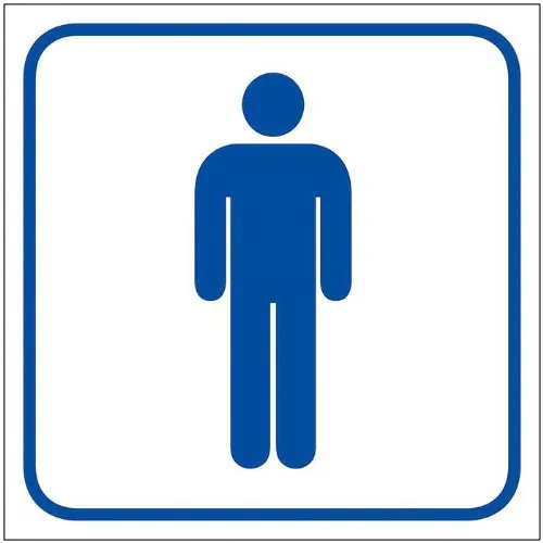 Skylt symbol herrtoalett