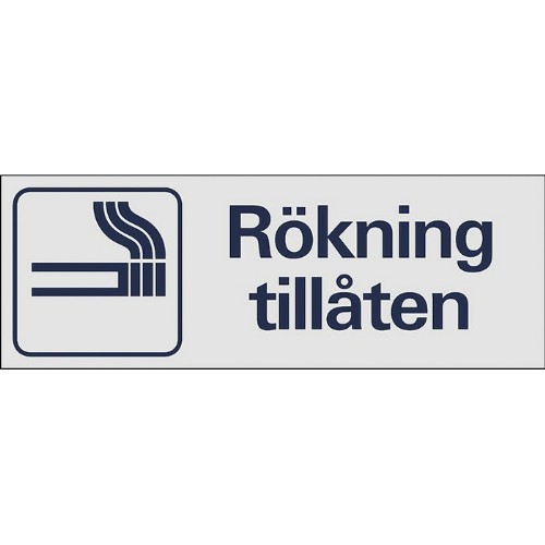 Skylt symbol rökning tillåten