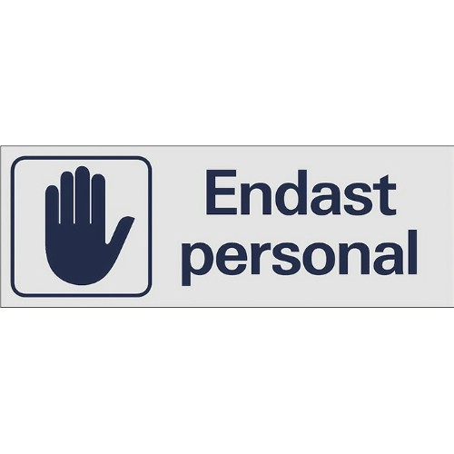 Skylt symbol endast personal