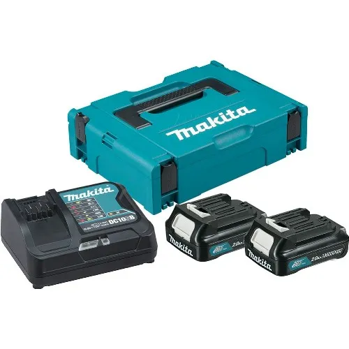 Laddare- och batteripaket MAKITA 2x12 V 2,0 Ah Li-Ion