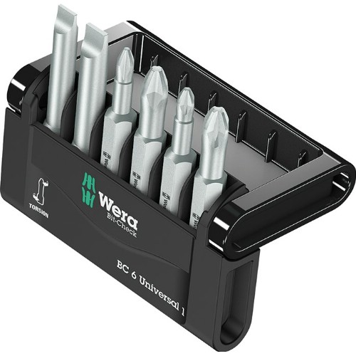 Bitssats 1/4" WERA Bit-Check 6 Universal 1