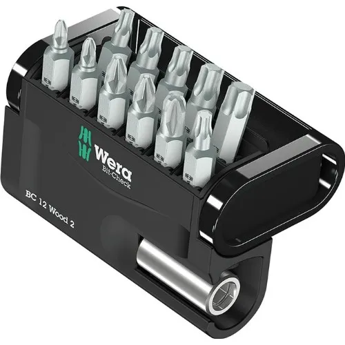 Bitssats 1/4" WERA Bit-Check 12 Wood 2