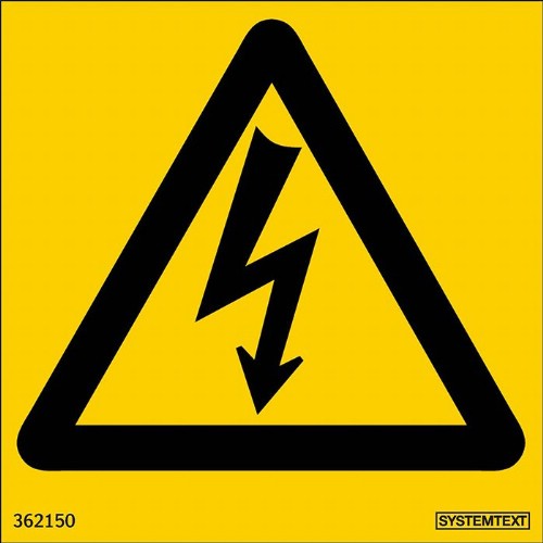 Skylt farlig elektrisk spänning