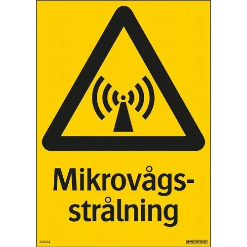 Skylt mikrovågsstrålning