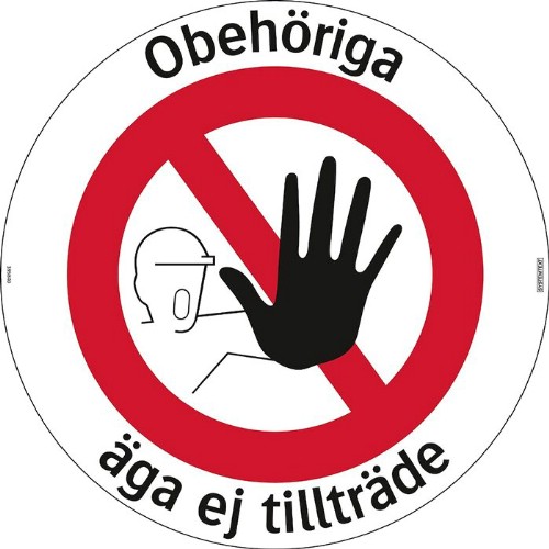 Golvdekal obehöriga äga ej tillträde