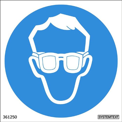 Skylt påbud ögonskydd måste användas