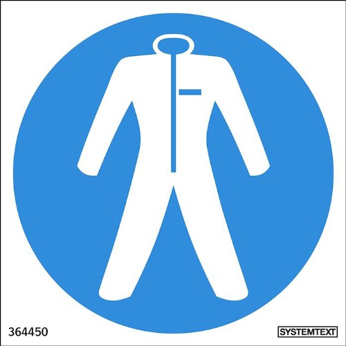 Skylt påbud skyddskläder måste användas