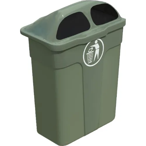 Papperskorg grön plast