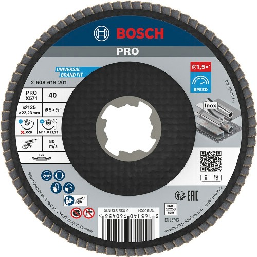 Lamellrondell BOSCH Pro X571 X-Lock vinklad